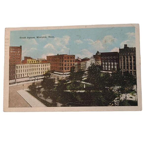 Antique Postcard of Court Square Memphis TN Dated 7/8/1920 - Picture 6 of 6